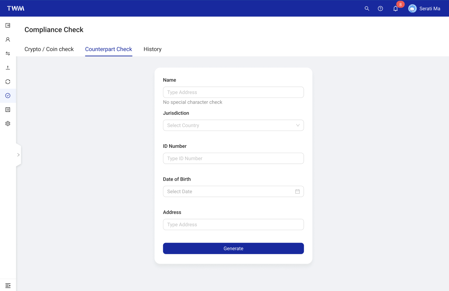 Compliance Check Interface